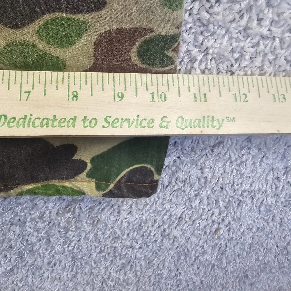 Vintage 70s Saftbak Water Repellent Frogskin Duck Camo Pants 42x31 Hunting USA